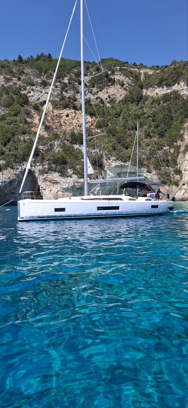 Lella Belle in crystal-clear turquoise water